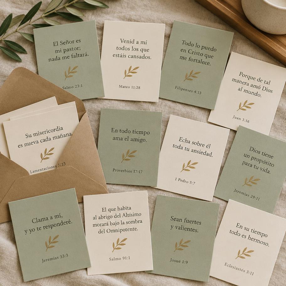 40 tarjetas de bolsillo con versículos clave